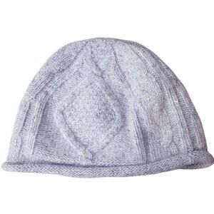 BANANA REPUBLIC Lambs' Wool & Angora Knit Beanie w/ Sequins Gray Women's OSFM